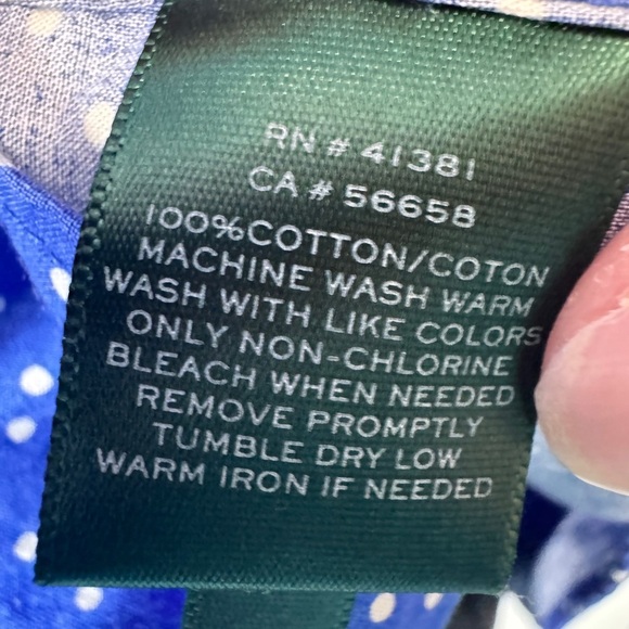 Ralph Lauren Long Sleeve Polka Dot Top - Picture 8 of 9